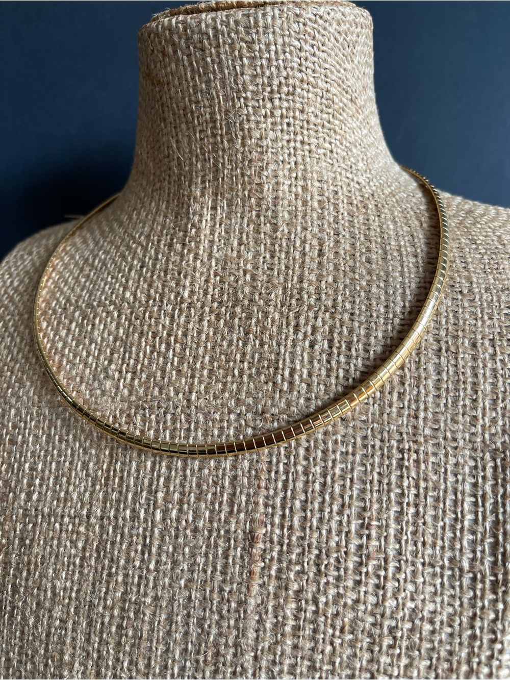 Classic Gold tone omega Necklace.